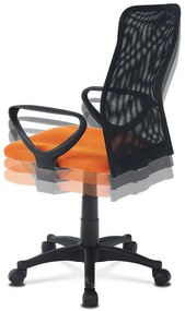 Kancelárska stolička na kolieskach PIX — čierna / oranžová