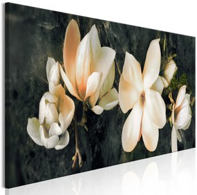 Artgeist Obraz - Avant-Garde Magnolia (1 Part) Narrow Orange Veľkosť: 120x40, Verzia: Premium Print