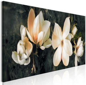 Artgeist Obraz - Avant-Garde Magnolia (1 Part) Narrow Orange Veľkosť: 150x50, Verzia: Na talianskom plátne