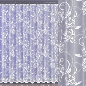 Žakarová záclona 628/D152 biely/250. Tovar na mieru