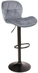 Barová Stolička Zoya Šedá welur
