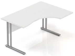 Ergonomický stôl Visio 140 x 100 cm, pravý, biela