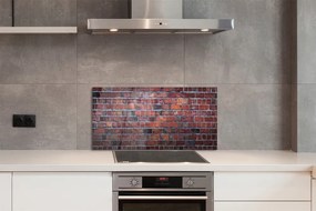 Sklenený obklad do kuchyne Tehlové múry wall 140x70 cm