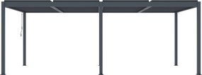 Hliníková bioklimatická pergola s lamelami BestBerg BBP-18G / 600 × 304 × 218 cm / sivá