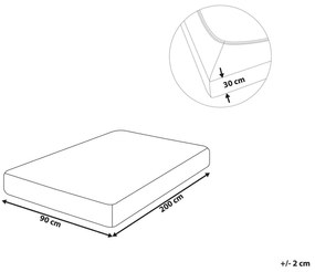 Bavlnená posteľná plachta 90 x 200 cm bordová JANBU Beliani