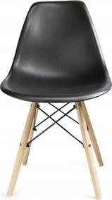 Dekorstudio Dizajnová jedálenská stolička v škandinávskom štýle - čierna