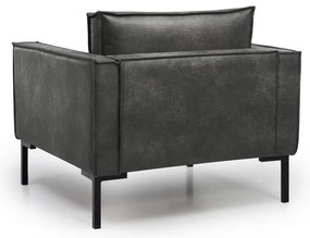 Tmavosivé kreslo z imitácie kože Rate - Scandic