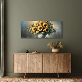 Obraz – Váza so slnečnicami (120x50 cm)