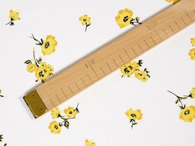 Biante Detský bavlnený záves Sandra SA-084 Žlté kvety na bielom 135x180 cm