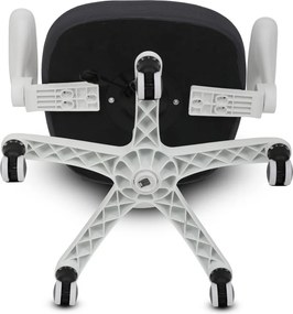 Detská pracovná stolička NANDU — sieť / látka, tmavo sivá