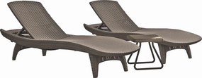 KETER PACIFIC Set cappucino 2x ležadlo + 1x stolík 17201591