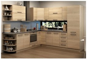 Tempo Kondela Kuchynská linka 2,4 m, dub sonoma/biela, NOVA PLUS