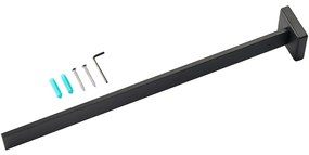 Cerano Luciano, nástenný držiak na uteráky 40 cm, čierna matná, CER-CER-428965