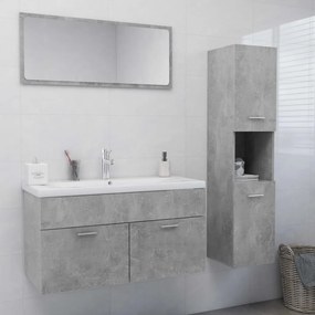 Súprava kúpeľňového nábytku betónová sivá drevotrieska 3071157