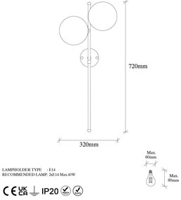 Nástenné svietidlo v zlatej farbe Fazli – Opviq lights