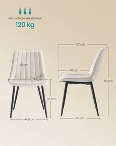 Sada dvoch jedálenských stoličiek LDC090LH01