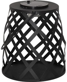 Čierny LED lampáš Star Trading Calabria, výška 20 cm