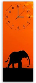 Gario Hodiny na stenu Putovanie slona Rozmery: 25 x 65 cm