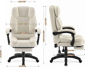 Ergonomická kancelárska stolička HC-1031 Ecru