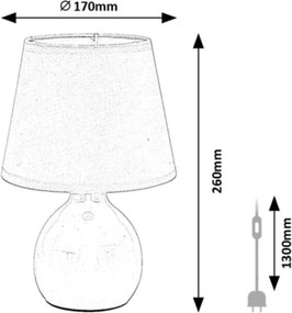 Rabalux INGRID stolná lampa 74077