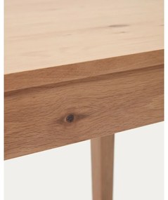 Rozkladací jedálenský stôl s doskou v dubovom dekore v prírodnej farbe 80x160 cm Yain – Kave Home