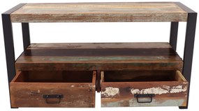 furniture-nabytek.cz - TV stolík masív kov drevo mango 100x60x45