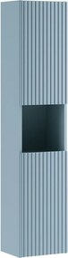 Závěsná vysoká koupelnová skříňka Nova Denim 80-30-2D modrá