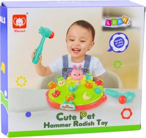 LEAN Toys Hra na obratnosť Hit Carrot Hammer Pop-up Rabbit