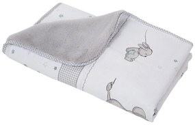 Biela/sivá detská deka z mikroplyšu 80x80 cm Sternenzauber – Roba