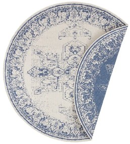 Modro-krémový vonkajší koberec NORTHRUGS Borbon, ø 140 cm