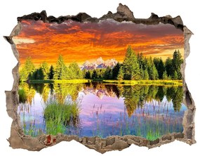 Nálepka fototapeta 3D výhled Rieka v lese nd-k-89317009