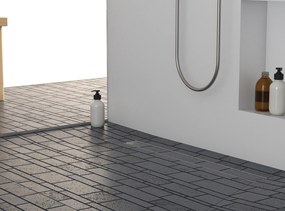 Laveo Sprchový odtokový žľab Plado 70 cm - COV_270D, nerez brúsená