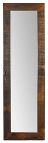 furniture-nabytek.cz - Masívne zrkadlo z akáciového dreva, lakované, hnedé – 45×3×150 cm