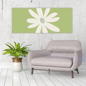 Obraz - Hippies, zelené kvety N⁰2 (120x50 cm)