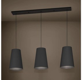 Eglo 390133 - Luster na lanku PETROSA 3xE27/40W/230V čierna