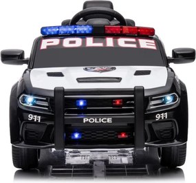 LEAN CARS Dodge Charger Policajné auto na batérie biela a čierna