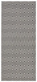 Čierno-biely vonkajší koberec NORTHRUGS Karo, 80 × 200 cm
