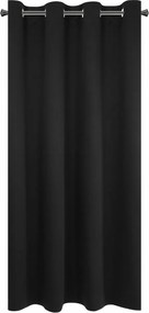 KRÁTKY ZATEMŇOVACÍ ZÁVES NA KRÚŽKOCH LOGAN 140X175 CM ČIERNA