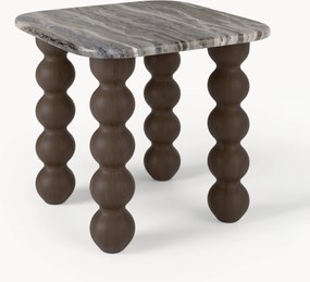 Mramorový pomocný stolík's dubovými nohami Lyndi