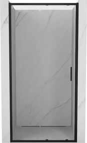 Mexen Exo, posuvné dvere do otvoru 115x200 cm, 6mm číre sklo, čierny profil, 8151-115-000-70-00