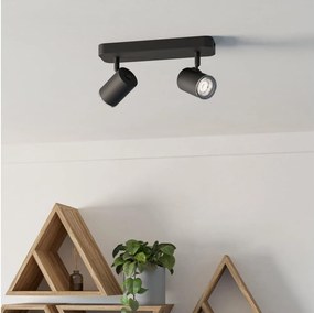 Eglo 300579 - Kúpeľňové bodové svietidlo CONSUMA 2xGU10/5W/230V IP44 čierne