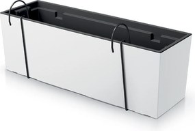 Plastový balkónový kvetináč DUC600W 58 cm - biela