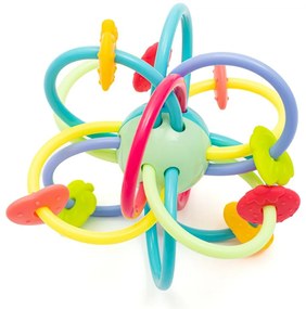 Baby Mix Silikónovo-plastové hryzátko schrastítkom, 12 cm