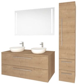 Mereo Bino kúpeľňová skrinka horná 63 cm, ľavá, dub Arlington, MER-CN625