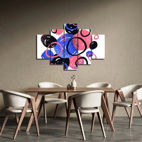 Obraz - Motív s kruhmi v živých farbách (150x105 cm)