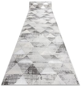 Behúň LIRA E1627 Trojuholníkový vzor, glamour - sivý