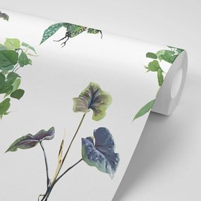 Samolepiaca tapeta pôvabné zelené listy