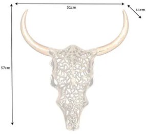Dekorácia na stenu Bull 45561 Zlatá-Mango drevo  - Komfort-nábytok