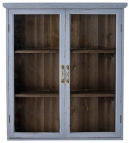 Modrá závesná vitrína z jedľového dreva 81x91 cm Hazem – Bloomingville