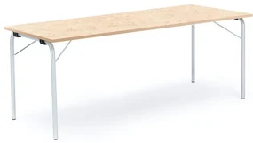 Skladací stôl NICKE, 1800x700x720 mm, linoleum - béžová, galvanizovaný